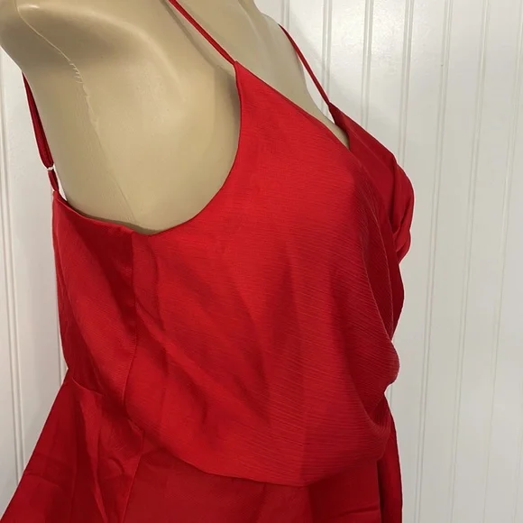 Anthropologie ASTR the Label Red Tina Tie-Waist Satin Cami Medium NWT - Picture 4 of 12